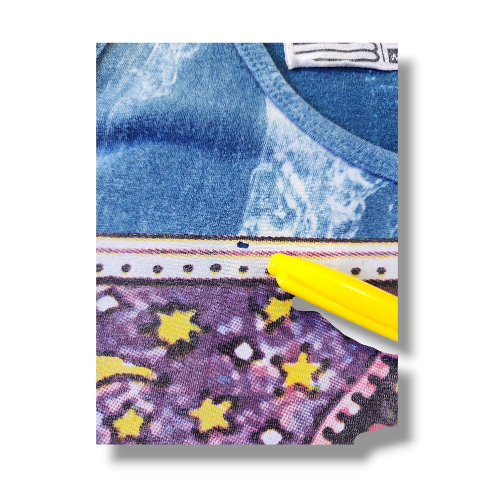 WearRaw Live By The Sun Love Like The Moon Blue Stone‎ Wash Tank Top Women's S - Picture 9 of 9